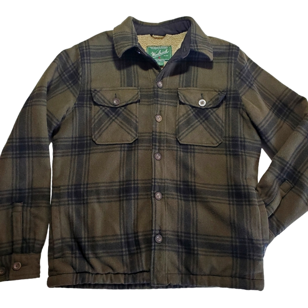 Woolrich Green and Black Plaid Jacket